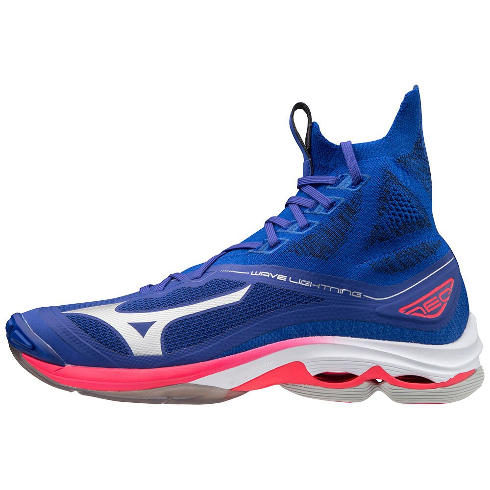 Sapatilhas Voleibol Mizuno Wave Lightning Neo - Mulher - Azuis/Rosa Prateadas - OSMZQ8726